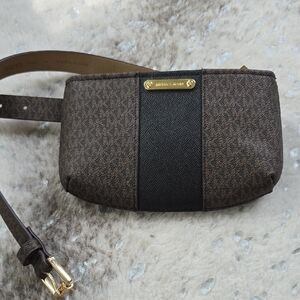 Michael Kors Brown and Black Crossbody Bag